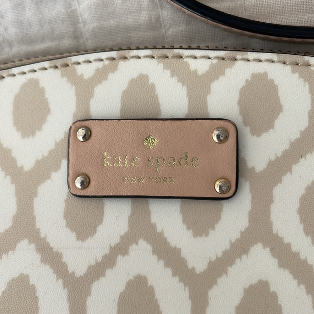 KATE SPADE New York Grove Street Millie Ikat Crossbody Bag in Cream / Cardamom - Picture 5 of 15